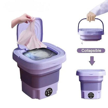 Portable Foldable Washing Machine Mini Laundry Washer with Spin Dryer